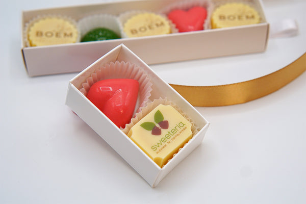 Praline personalizate corporate - cutie 2 bucati