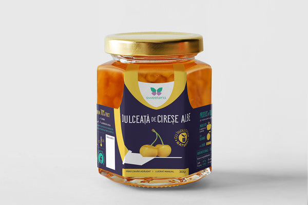 Dulceata de cirese galbene, fara zahar