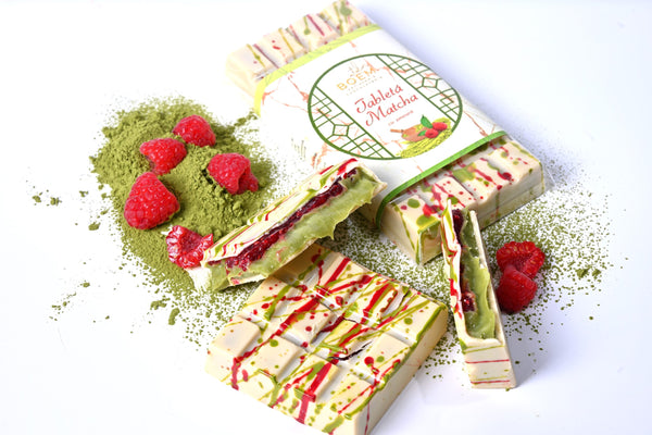 Tabletă Matcha Ceai Verde cu Zmeură